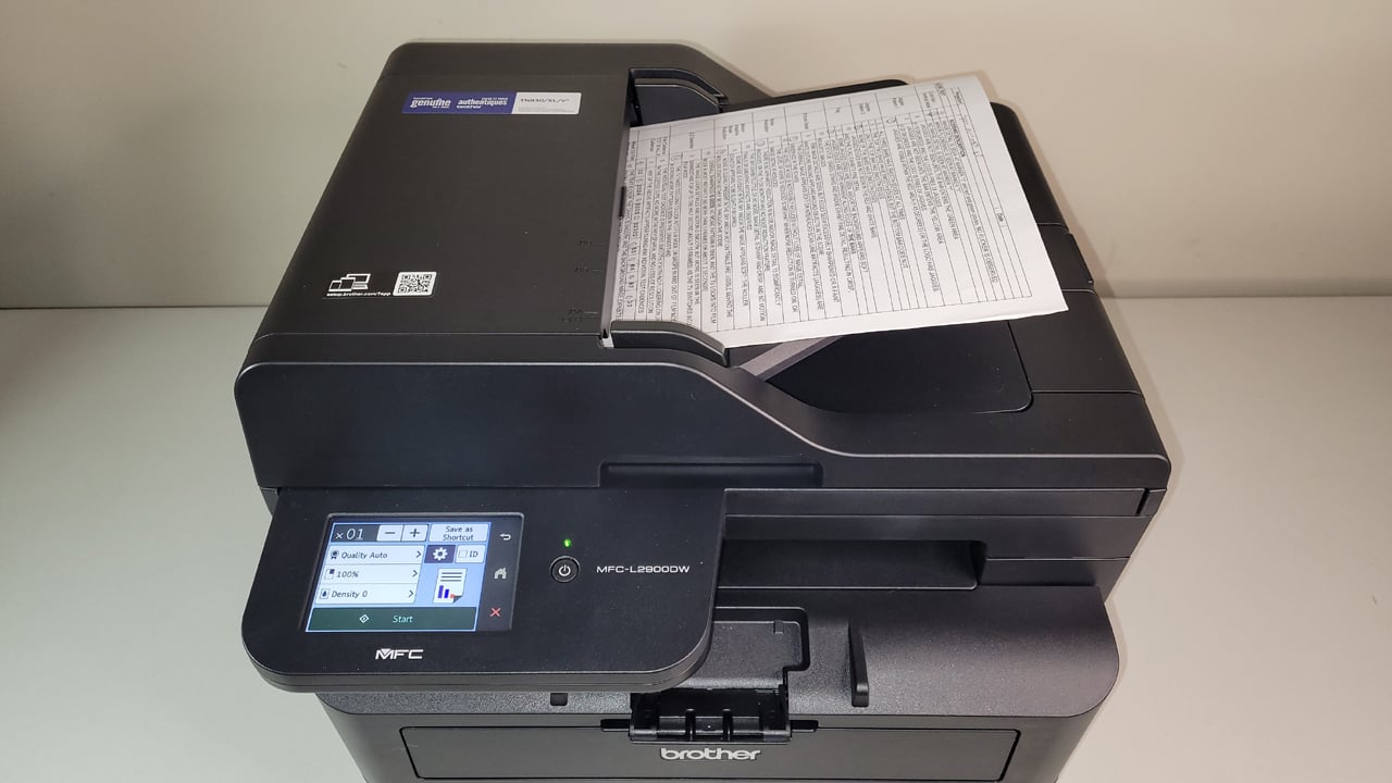 Automatic Document Feeder on a black printer